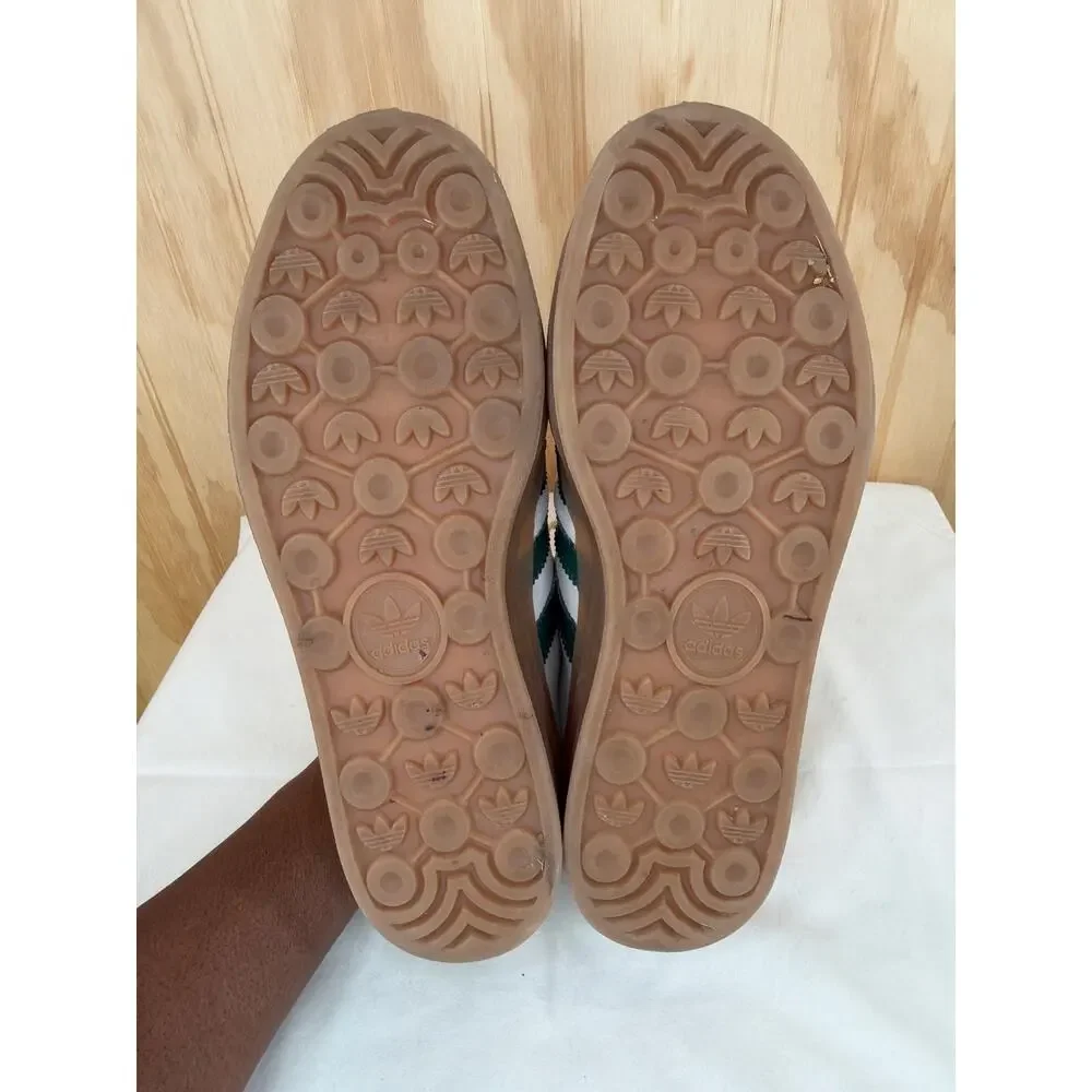Adidas Gazelle Bold Platform Sneakers Cream Tan Green Women 8.5 Streetwear Retro